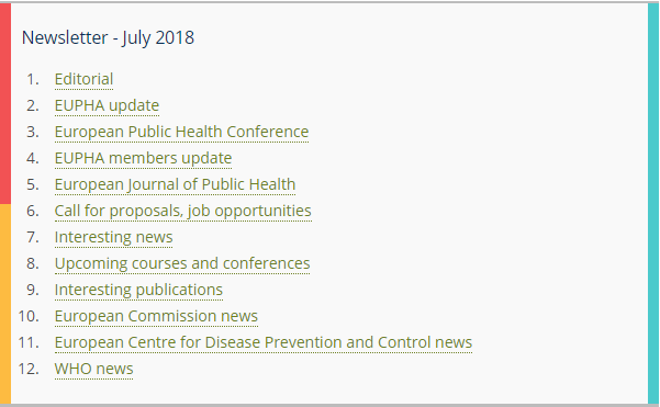 current public health topics